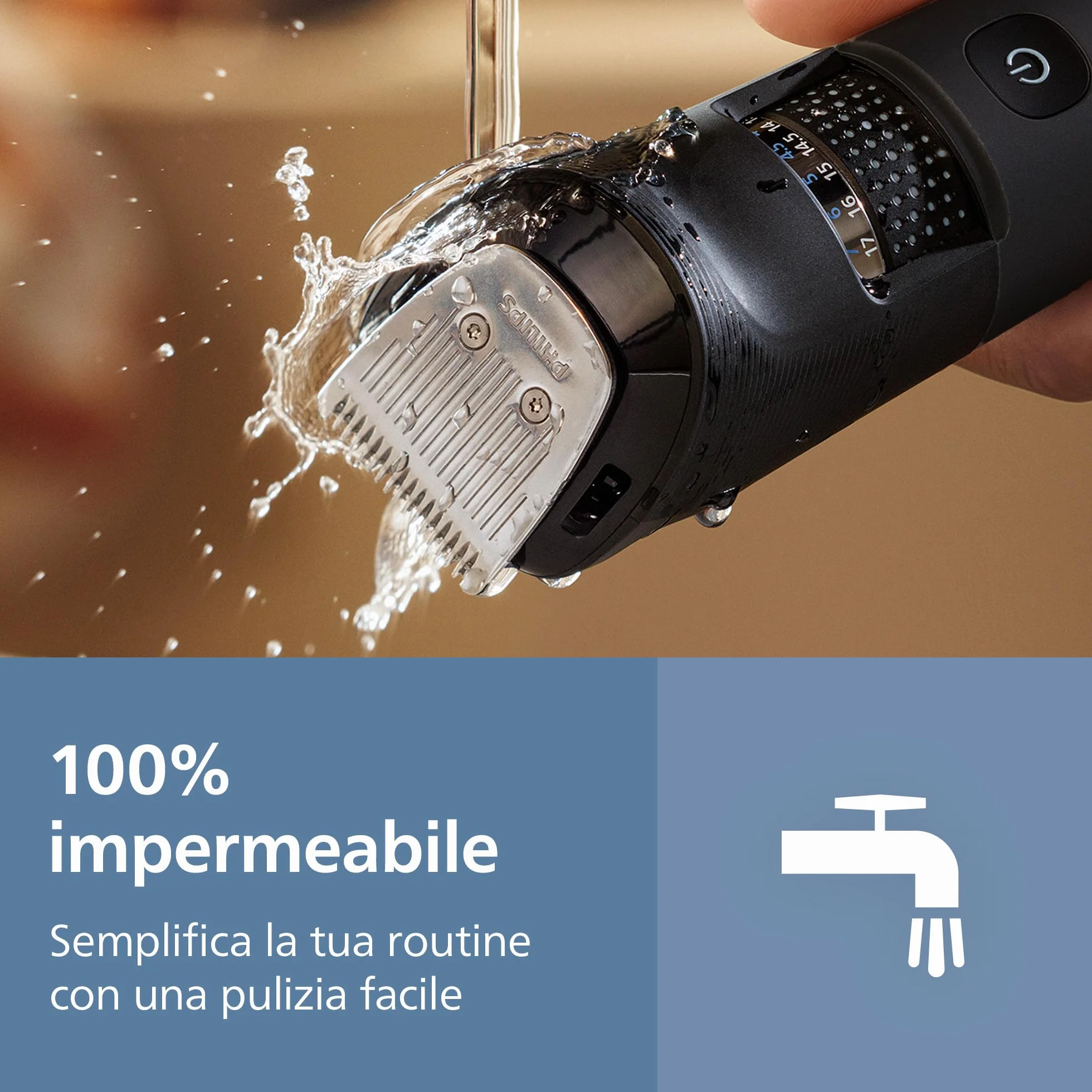 Regolabarba Philips Serie 7000 BT7670/15, 40 impostazioni lunghezza, impermeabile, BeardSense