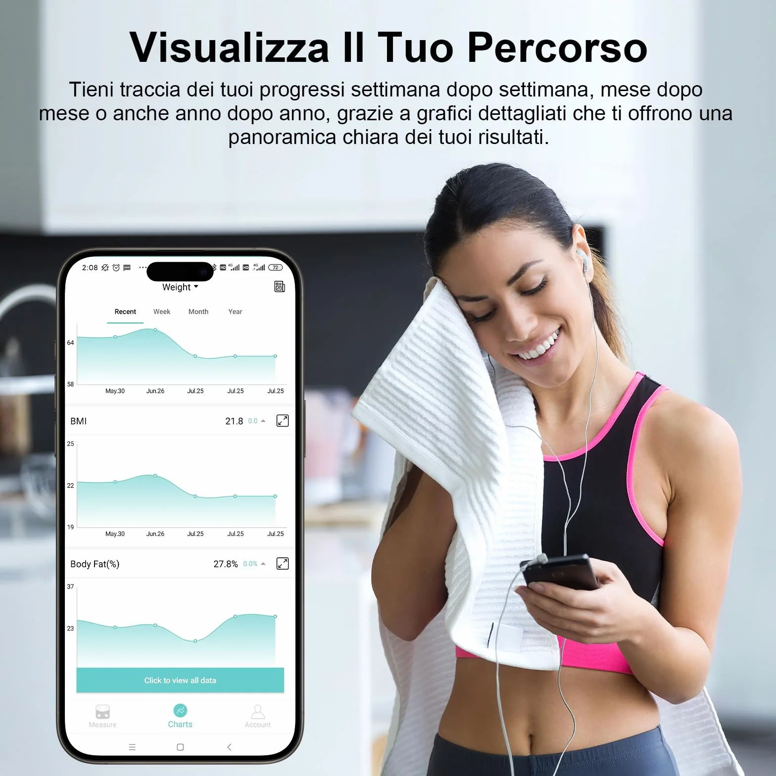 Bilancia Healthkeep Pesapersone Digitale 180kg 300x300mm LED Display Alta Precisione