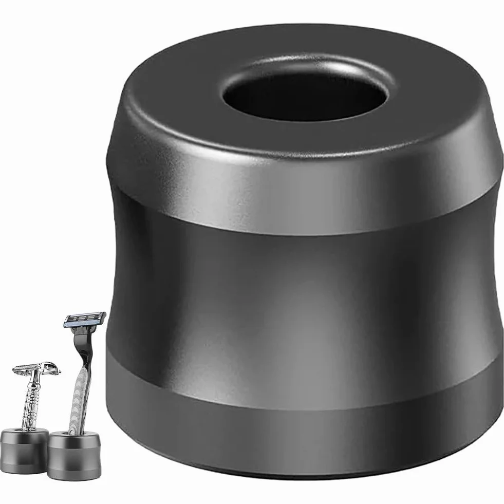 Supporto per Rasoio di Sicurezza, Supporto per Rasatura Uomo in Lega di Alluminio per Ripiani del Bagno Supporto per Rasoio Manuale per Barba in Metallo Uomo