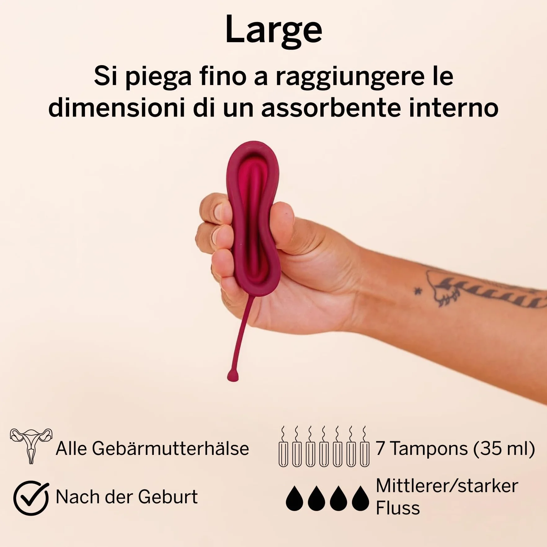 Pixie Cup Disco mestruale morbido – classificato 1 per la maggior parte dei dischi mestruali riutilizzabili – stelo rimovibile – usura per 12 ore – silicone di grado medico – alternativa a tamponi,