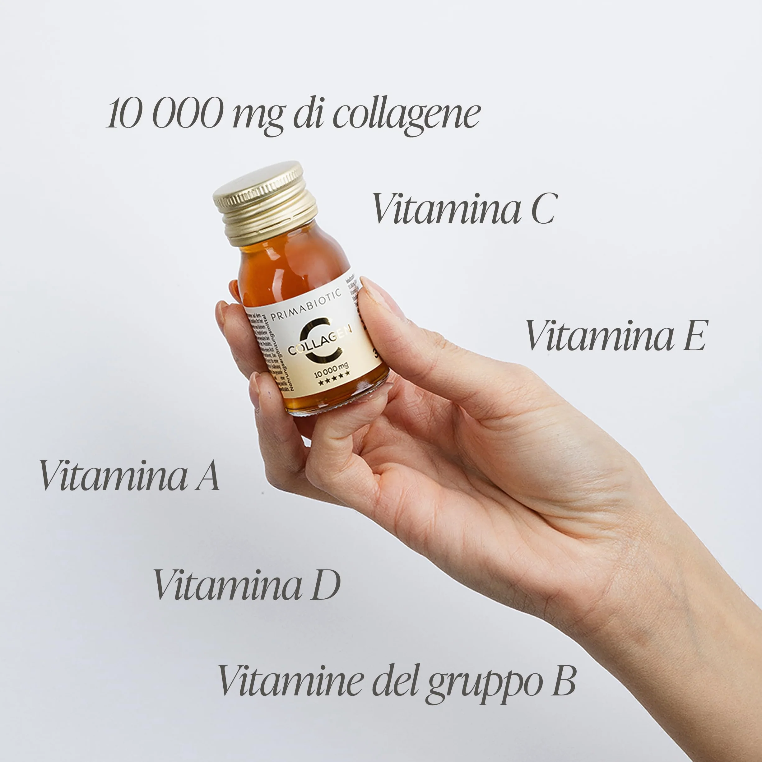 Primabiotic Collagene da Bere 10000 mg 30 Flaconcini 30 ml Integratore Liquido Pelle Capelli Articolazioni