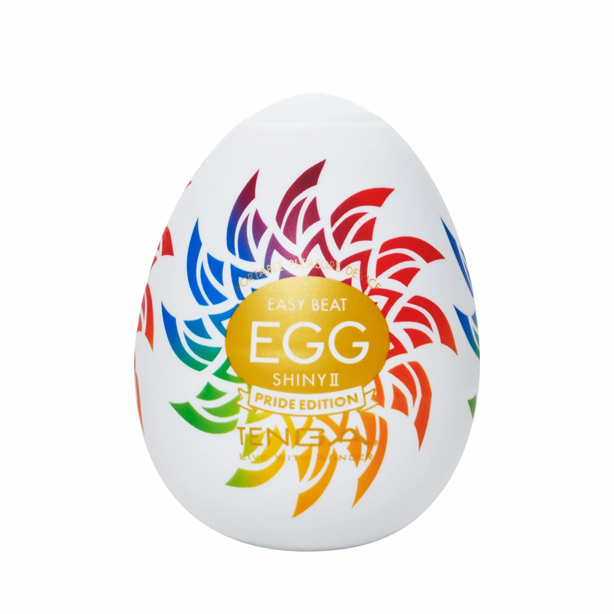 TENGA Egg Pride Hard Disposable, One Time Use, Super Stretchable Male Masturbator Sleeve, Shiny II Pride Edition