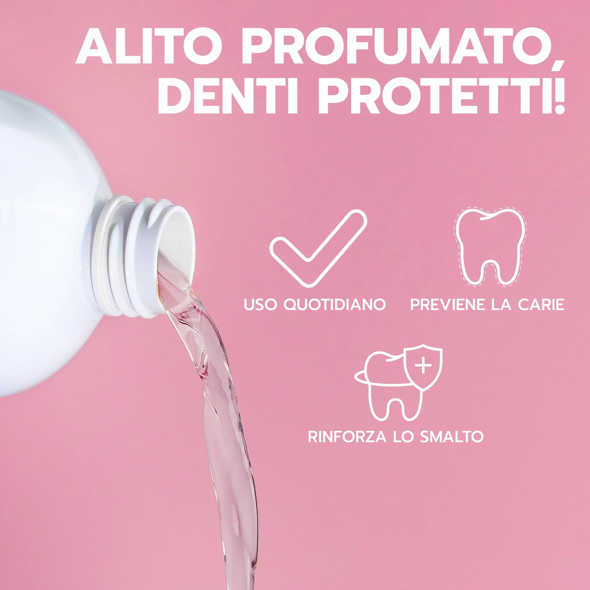 GELDIS Collutorio senza Alcool 500 ml con Fluoro, Aloe Vera ed Equiseto