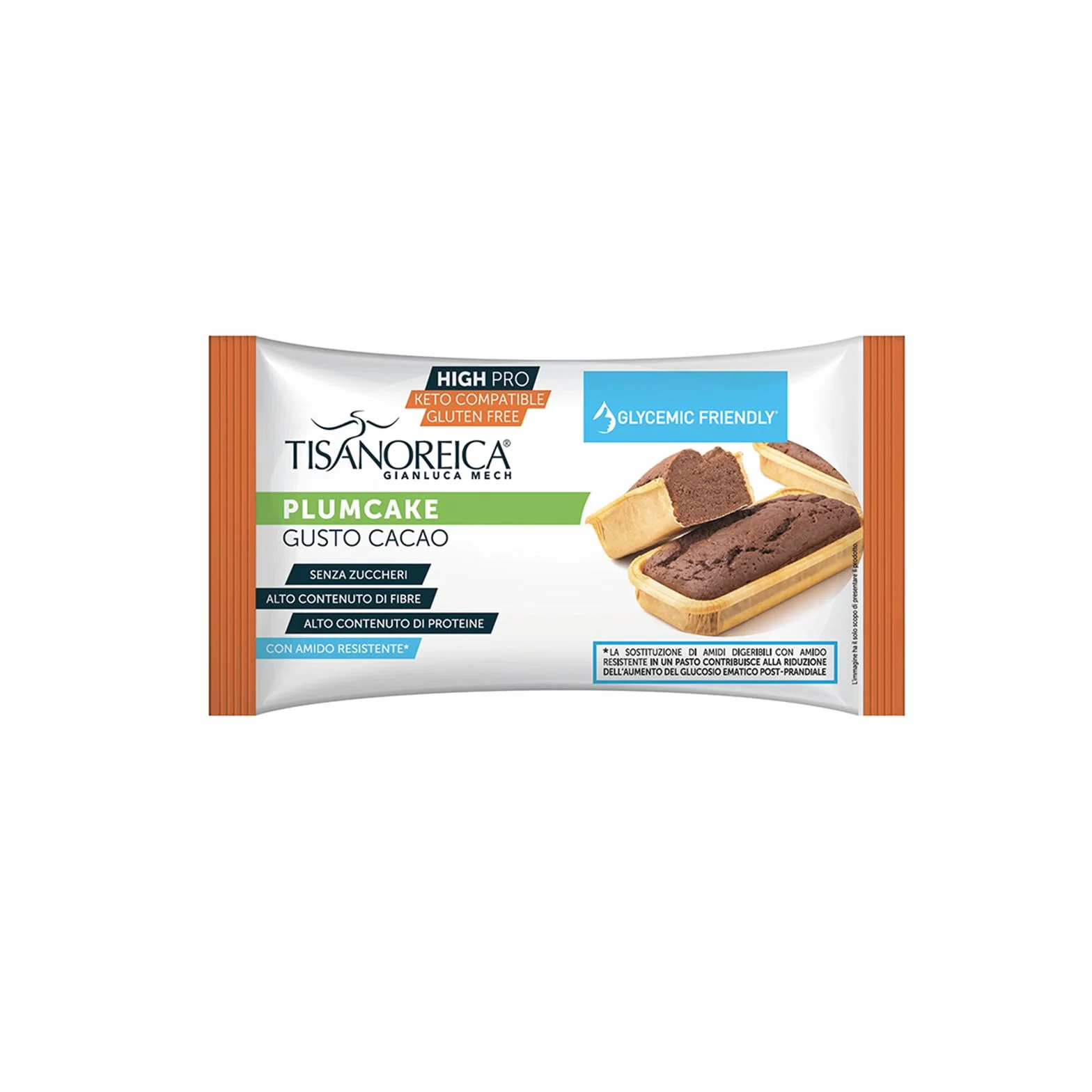 Gianluca Mech | Plumcake al Cacao x 10 Pezzi, High Pro, Snack ad Alto Contenuto di Proteine e Fibre, Senza Zuccheri, Senza Glutine e Vegan