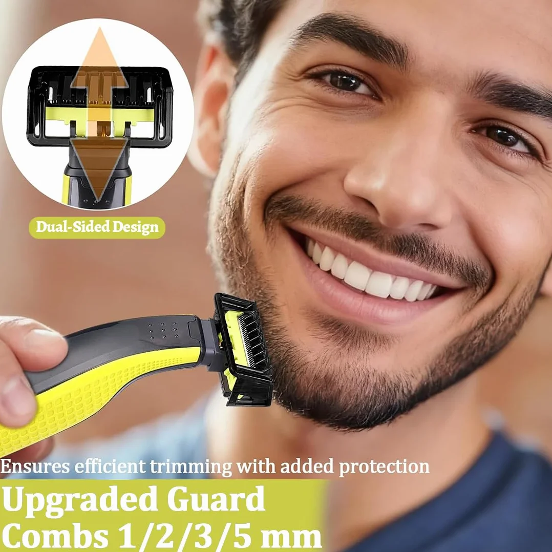 One Blade Lamette Ricambio 4 Pettini Zoccoli 1/2/3/5mm Compatibile QP2515 QP2530 QP2630 QP2734 QP2830 QP6510