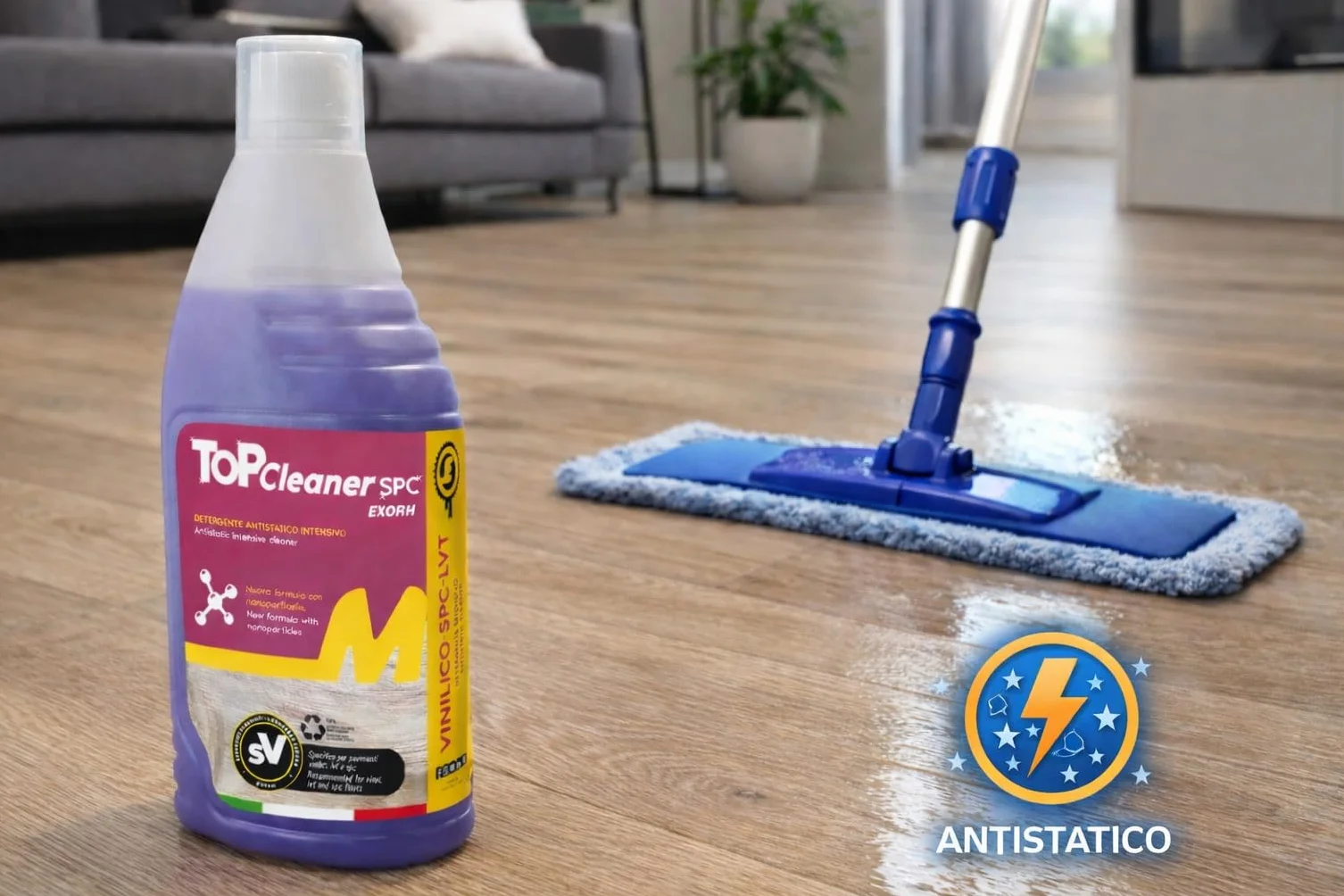 Detergente Antistatico SPC per Pavimenti LVT e Vinilici 2 Litri