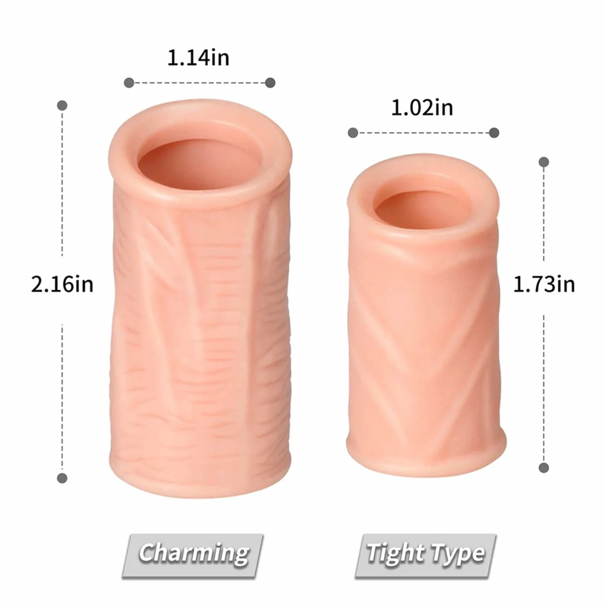 Manicotto Di Prolunga Maschio in Silicone Kit Ortesi Due Pezzi per Uomo