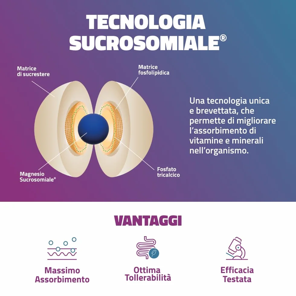 UltraMag Integratore di Magnesio Sucrosomiale 375 mg, Alto assorbimento, Riduce stress e affaticamento, 20+20 bustine, Pharmanutra