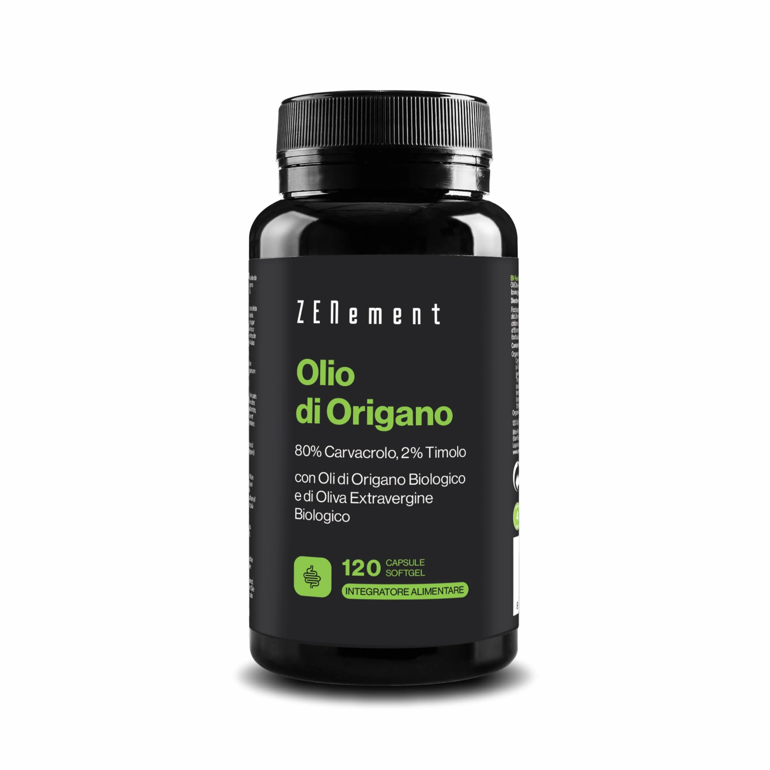 Olio di Origano 80% Carvacrolo 2% Timolo 120 Capsule Softgel Zenement