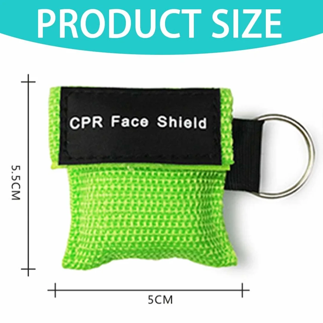 SULIUDAJI Maschera Respiratoria 6 Pezzi con Portachiavi, Pocket Mask, CPR Face Shield per Addestramento Primo Soccorso