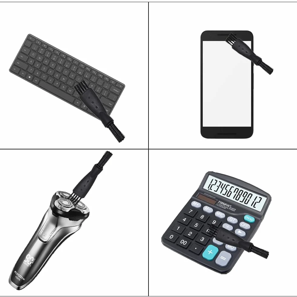 Spazzola per Rasoio 6 Pcs, Rasoio Spazzole per Pulizia, Rimuovere Residui Barba e Polvere
