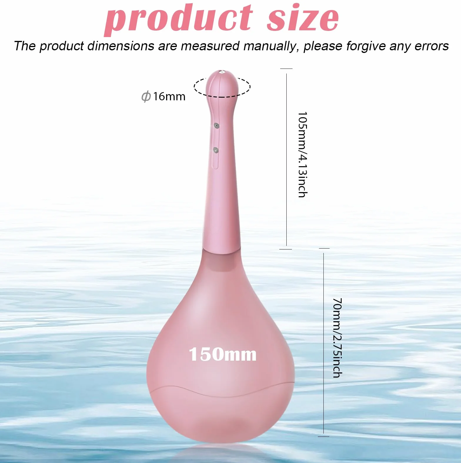 Wyety Irrigatore per Doccia Anale e Vaginale, Clistere Enema, Doccia Intima Rosa