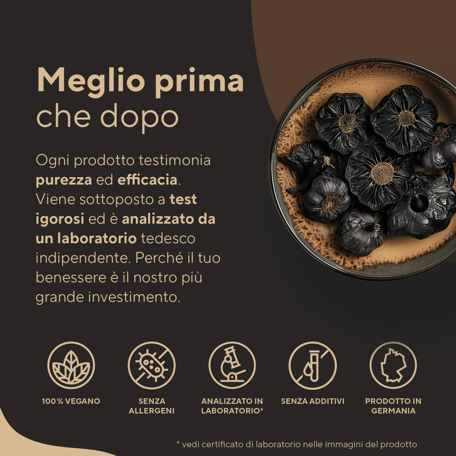Aglio nero fermentato – 360 capsule – 22.500mg dose giornaliera (Estratto ad alto dosaggio) – Con S-allilcisteina naturale (SAC) e 14,89% di polifenoli – Aglio nero capsule – Vegano – TRUE NATURE