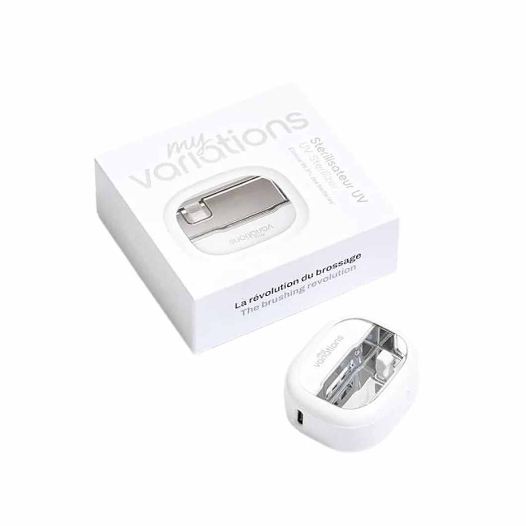 My Variations - Sterilizzatore UV per spazzolino da denti - Elimina il 99,9% dei batteri - Disinfezione rapida in 3 min - Fino a 60 giorni di autonomia - Compatto e ricaricabile USB-C - Con supporto