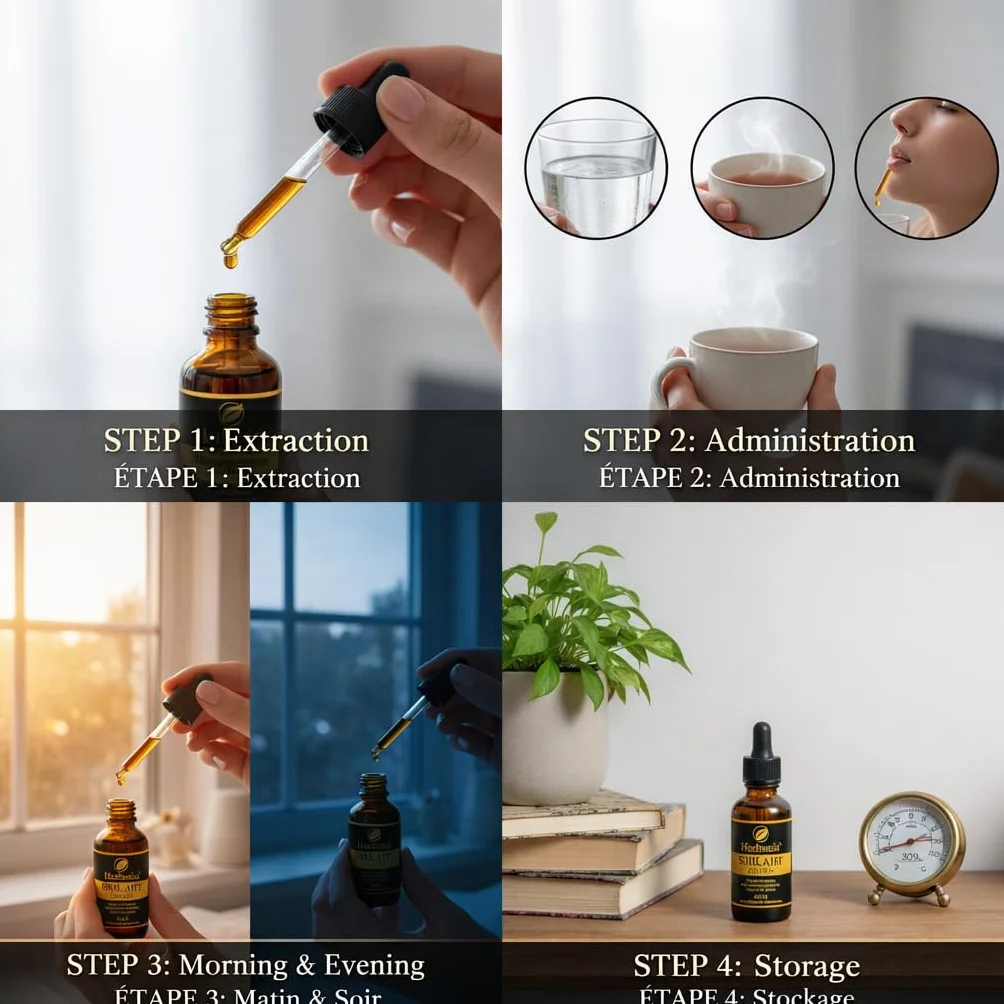 Shilajit Gocce 60 ml – Integratore alimentare liquido, resina Himalayana 100% pura, ricca di acidi fulvici, vitalità ed energia naturale