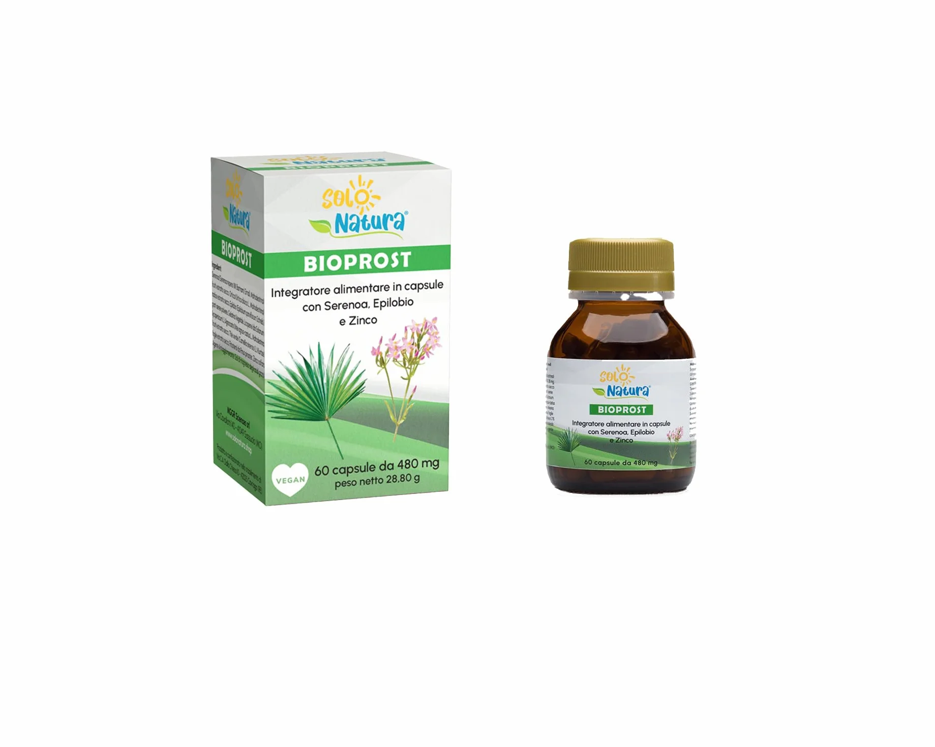 Bioprost Integratore Prostata Naturale Serenoa Repens Ortica Epilobio Agnocasto Zinco 60 Capsule Vegetali