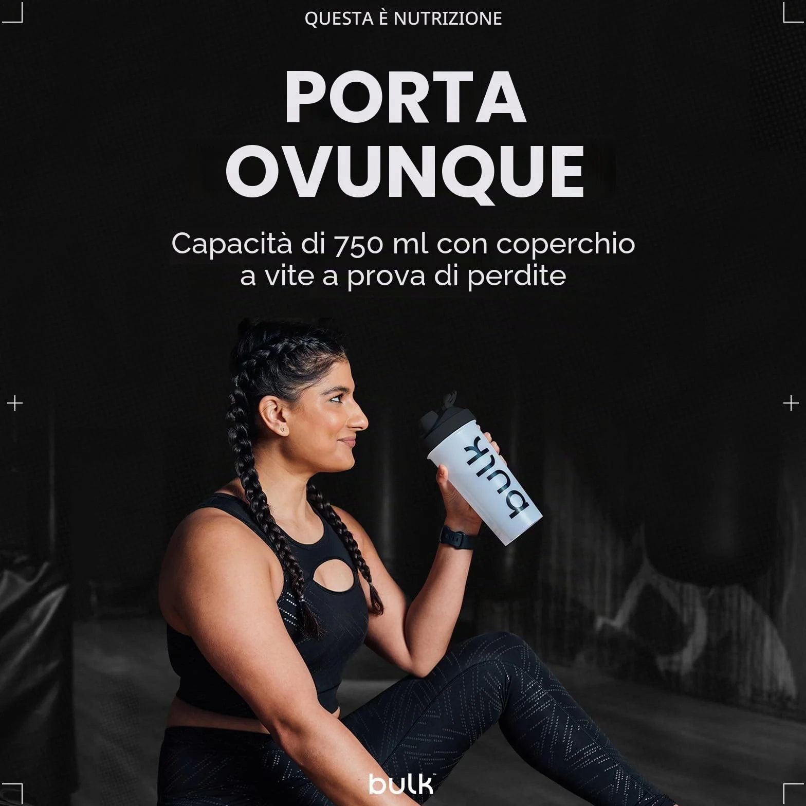 Bottiglia Bulk Iconic Shaker, con sfera di miscelazione in filo metallico, trasparente, 750 ml (confezione da 1)