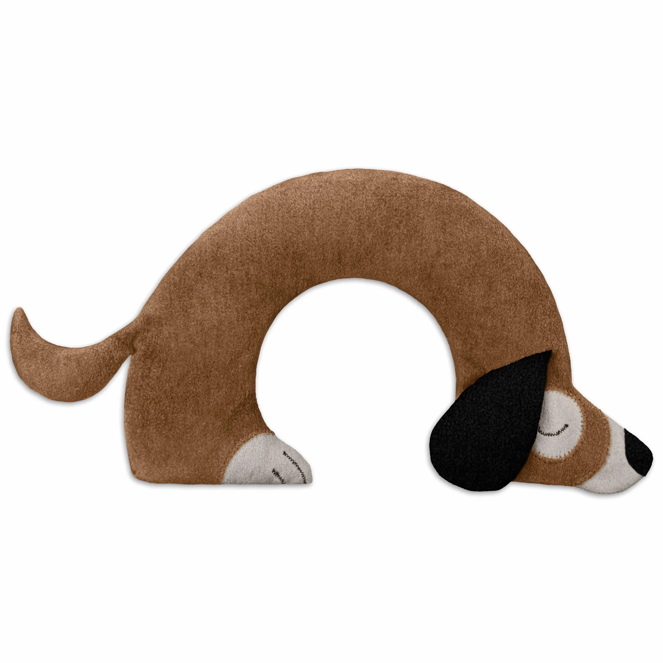 LESCHI Cuscino cervicale termico per microonde - 100% cotone e grano biologico - Cuscino riscaldante ideale per sciogliere tensioni a collo, spalle e schiena - Cane, beige