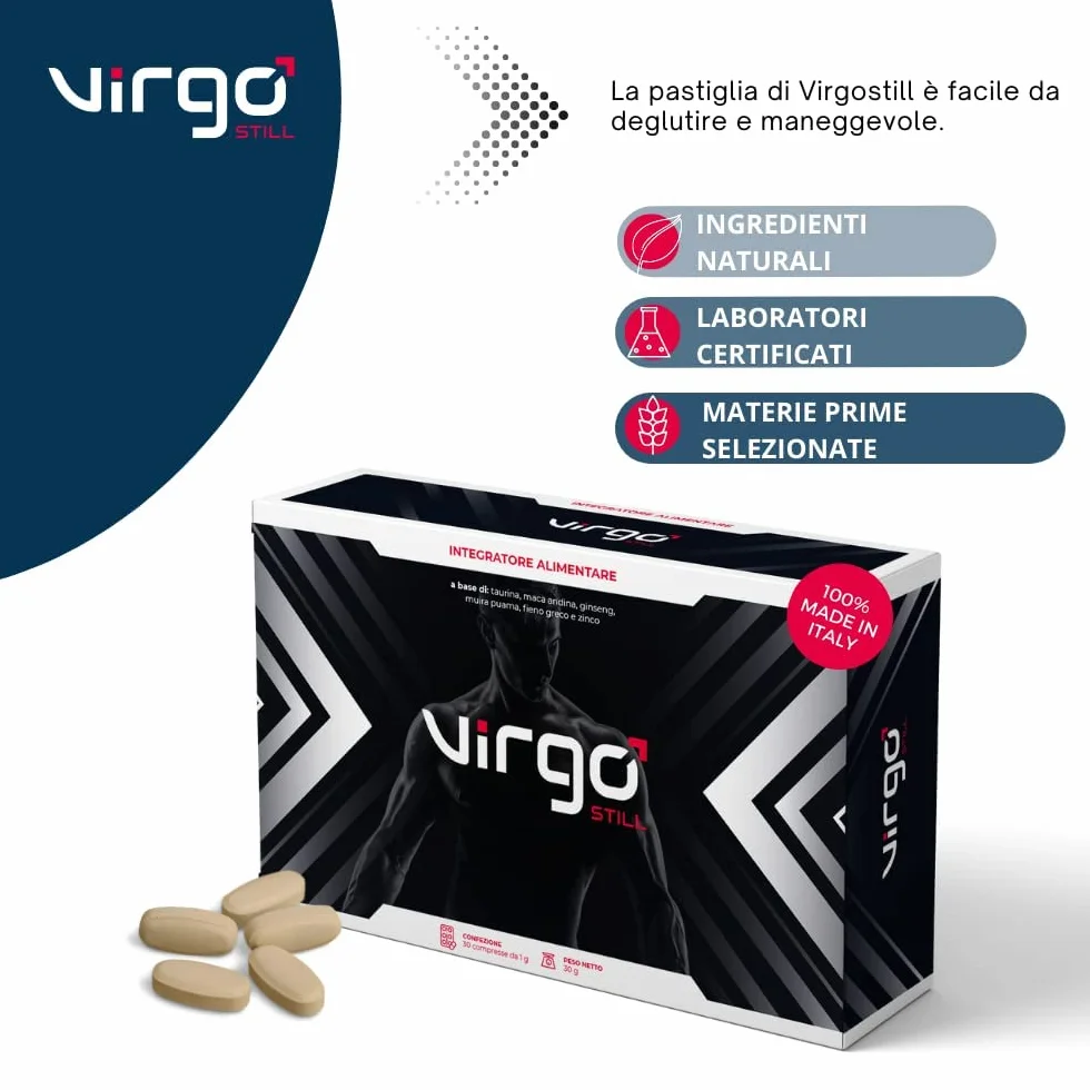 Maca Peruviana, Ginseng e Guaranà Integratore per Energia e Vitalità Maschile - 30 Compresse