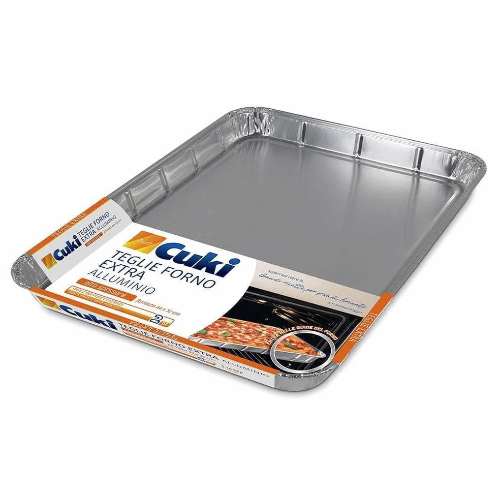 Cuki Teglie Extra Alluminio - Alto Spessore - 16 Porzioni - Rettangolari [R4432] - 6 Confezioni Da 2 Pezzi - 920 g