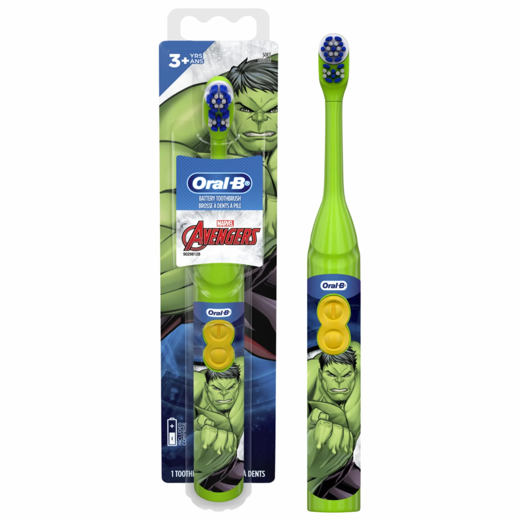 Oral-B Spazzolino da denti a batteria con Marvel Avengers, setole morbide, per bambini dai 3 anni in su (il personaggio può variare)