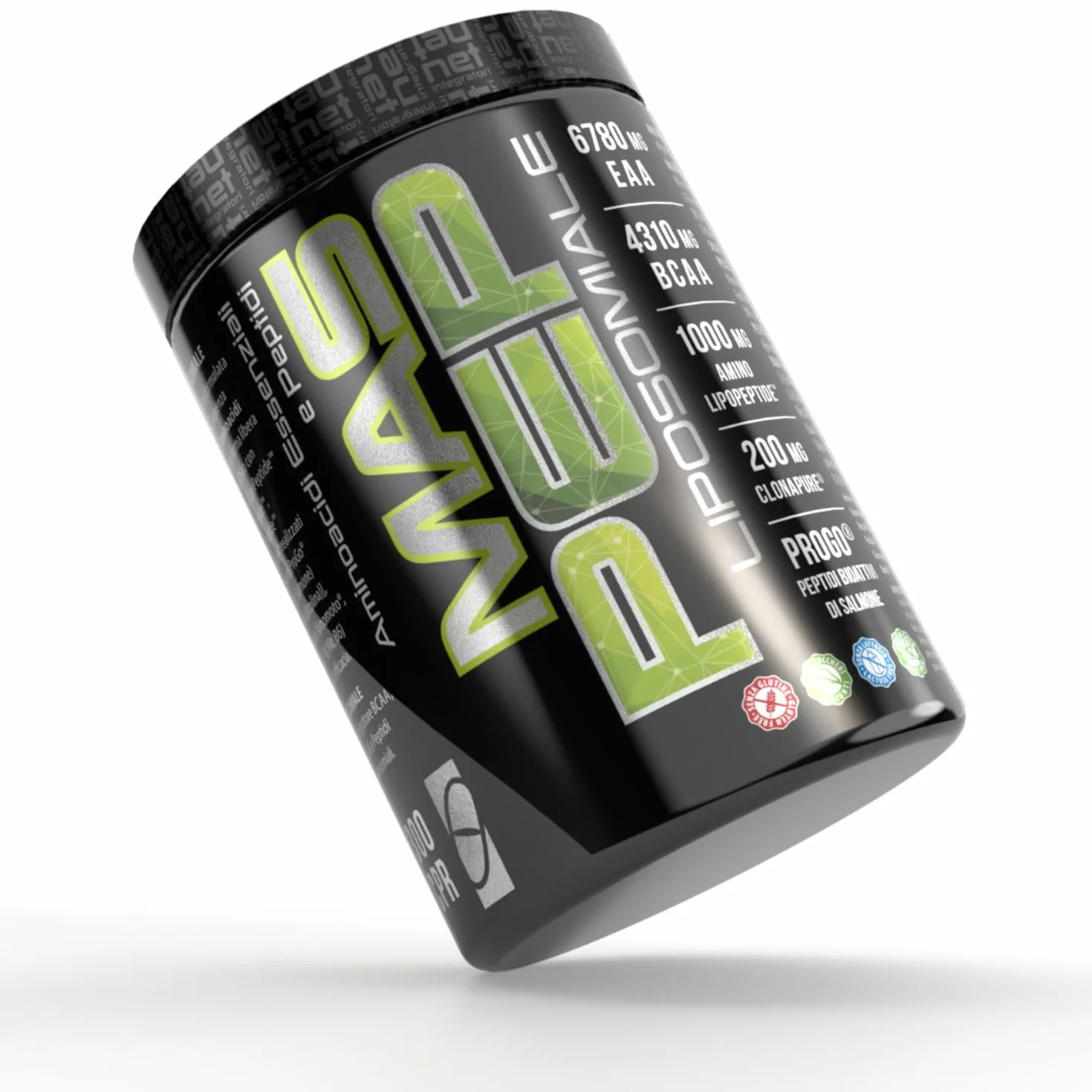 NET Integratori MAS PEP LIPOSOMIALE - Pre-Intra e Post Workout con EAA Amminoacidi Essenziali e BCAA - Massimizza la Sintesi Proteica, la Crescita e il Recupero Muscolare (300 Compresse)