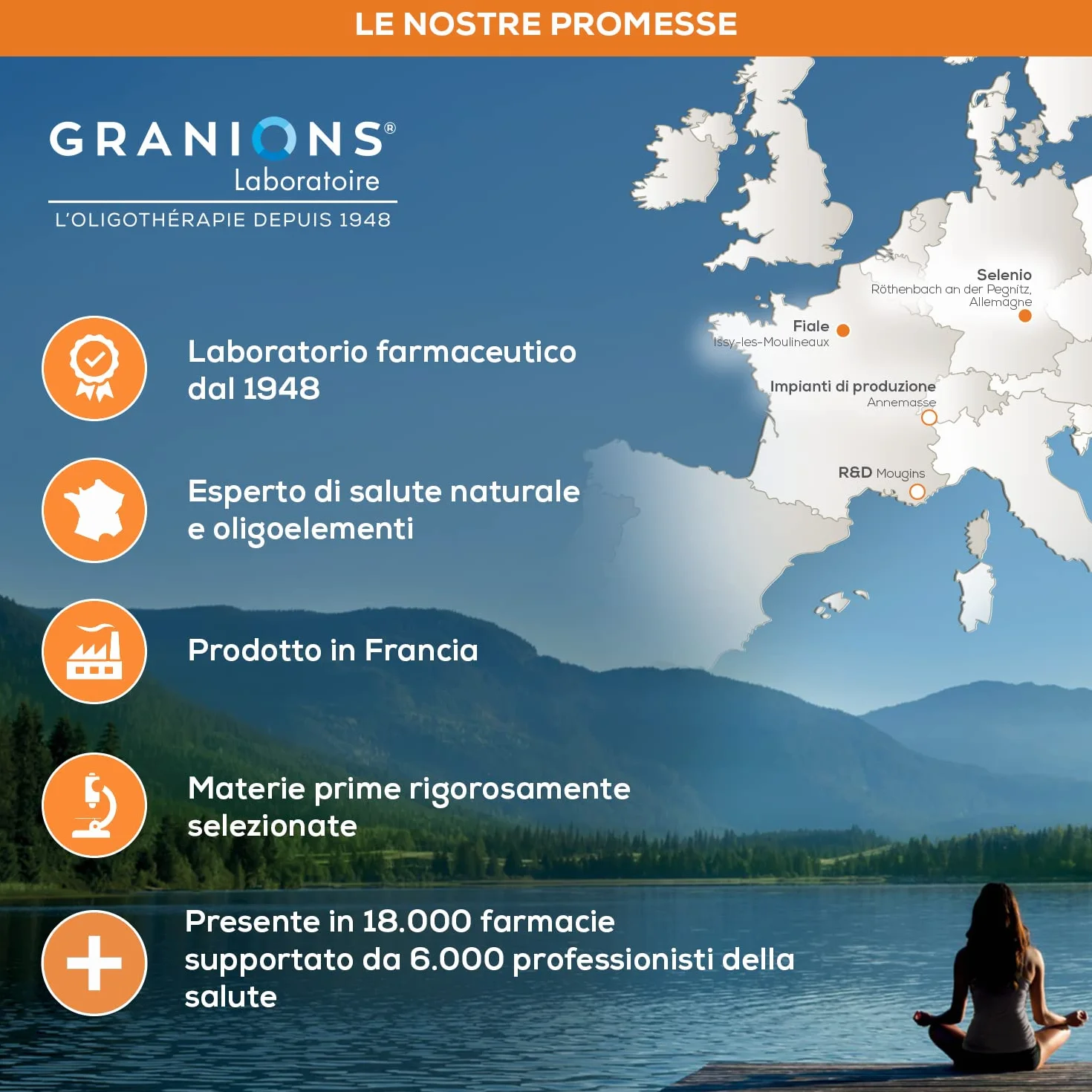 Granions Selenio 150 µg, Immunità, Antiossidante, Capelli e Unghie, Integratore Alimentare, 30 Fiale = 30 giorni