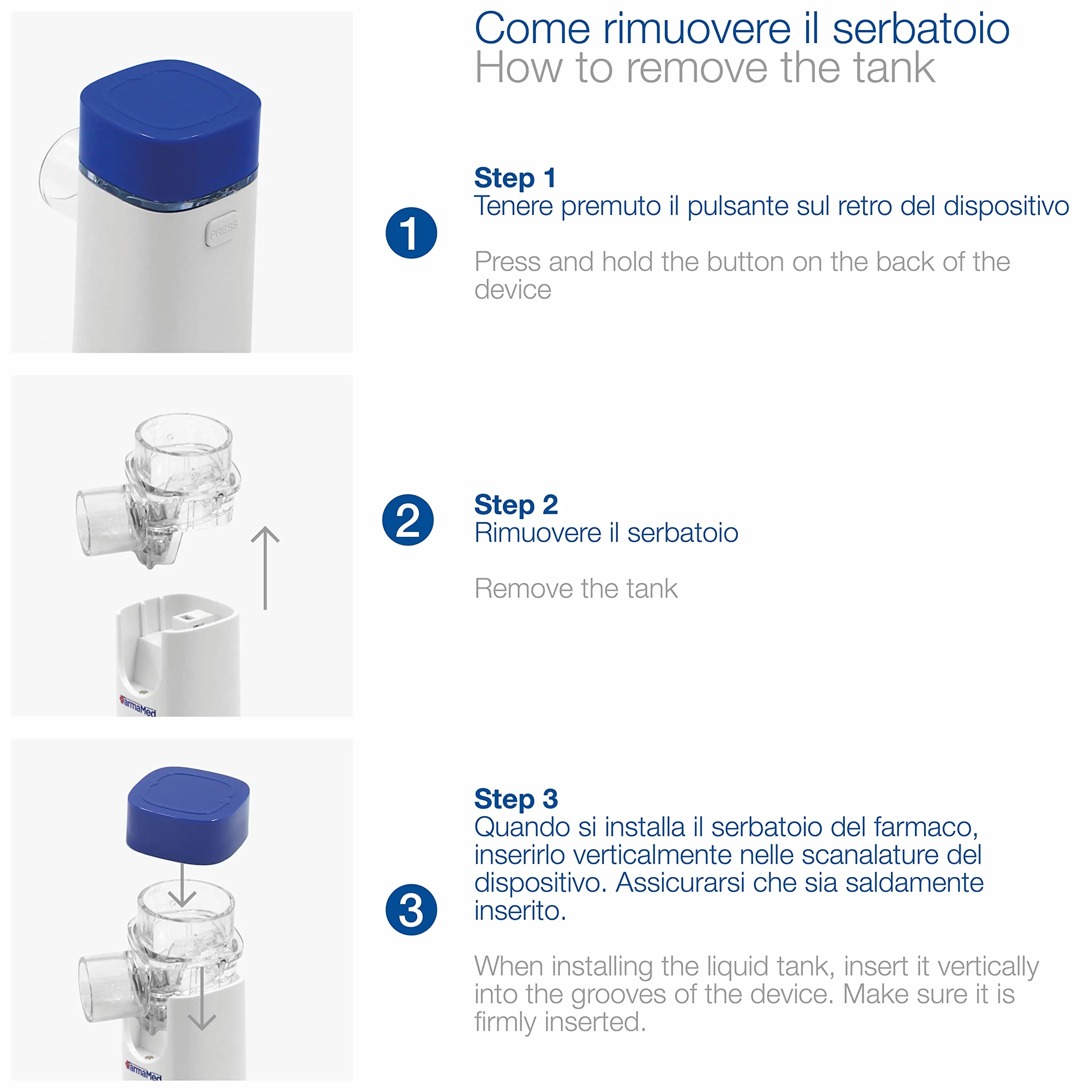 FARMAMED Nebulizzatore Mesh Silenzioso Portatile per Bambini e Adulti con Batteria Ricaricabile USB