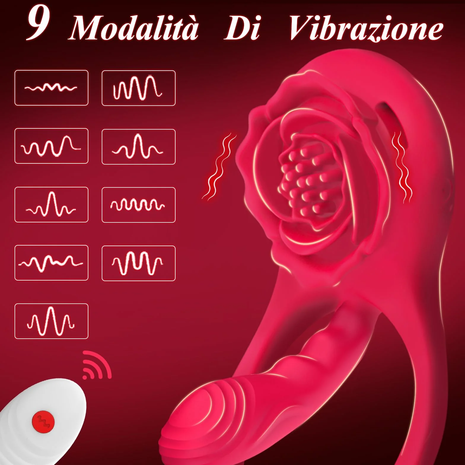 Vibratoreper Donna Professionale Clotoride con App 9 Modalità Vibratore Telecomando Wireless Sexytoysys Donna Coppia Sex Toys Stimolatore per Clitoride Punto G Squirting Vibratoriper Donne (Red)