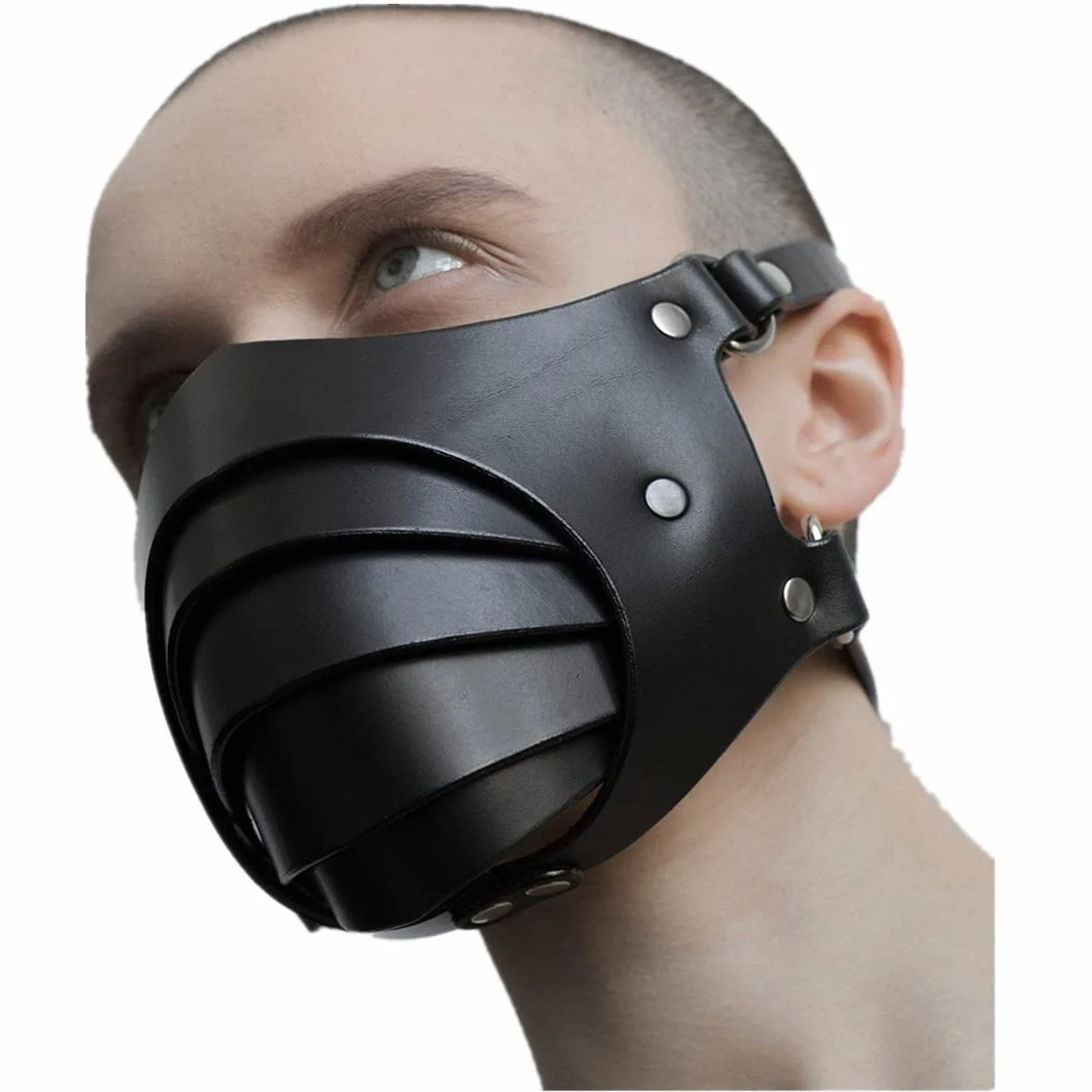GEBONE Maschera punk pelle mezza maschera MK-09 cosplay sexy