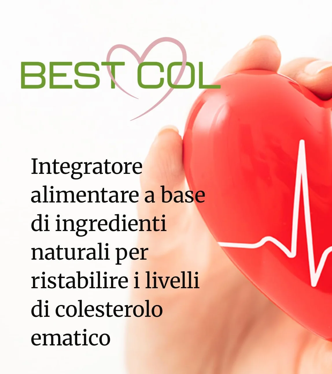BEST COL Nuova Formula - Integratore Alimentare a Base di Bergamotto, Amaranto, Astaxantina, Coenzima Q-10, Riso Rosso e Acido Folico. 30 capsule