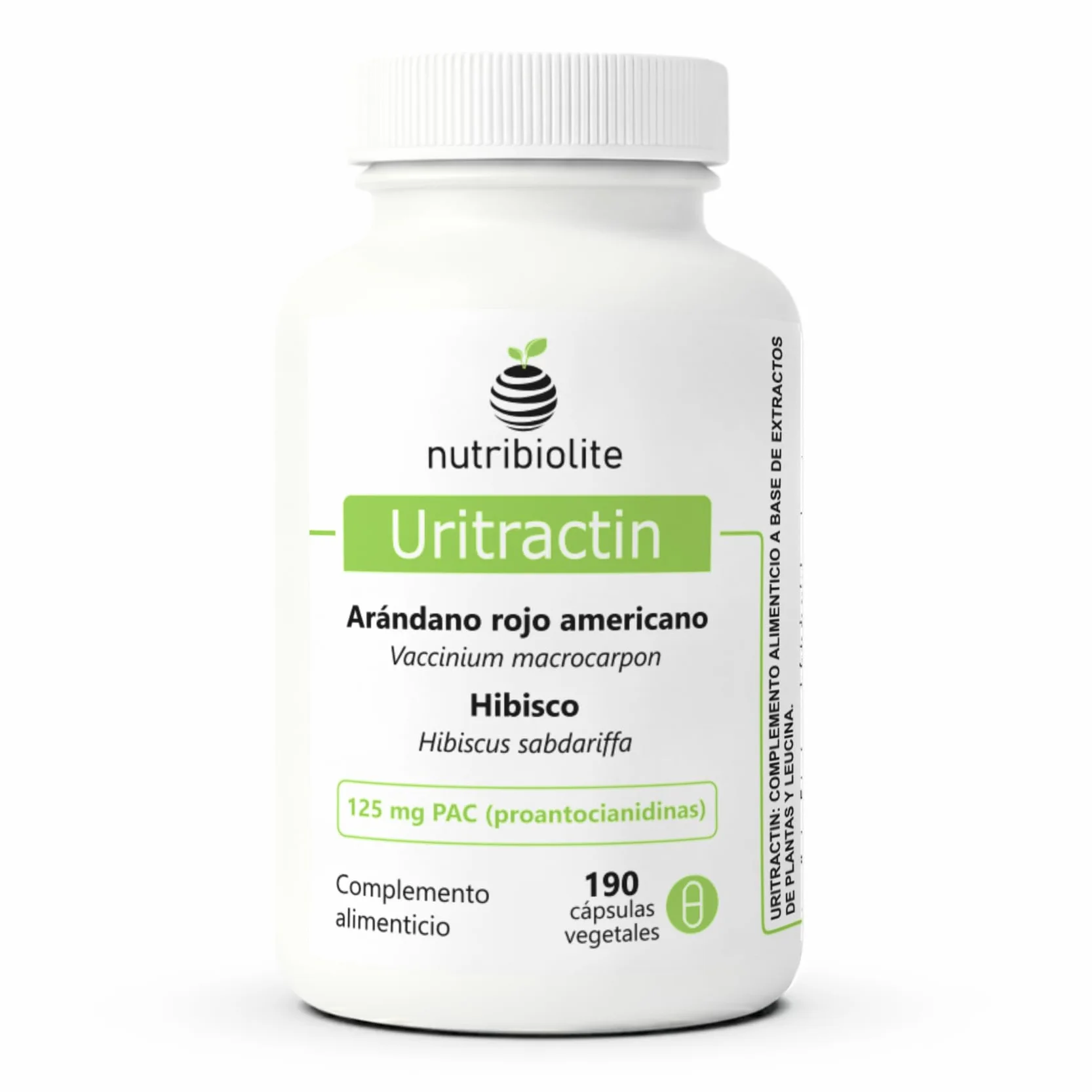 Mirtillo Rosso Americano Cranberry con Ibisco 125 mg di PAC Proantocianidine - Vie Urinarie - 190 Capsule - Senza Additivi +6 Mesi | Uritractin Nutribiolite
