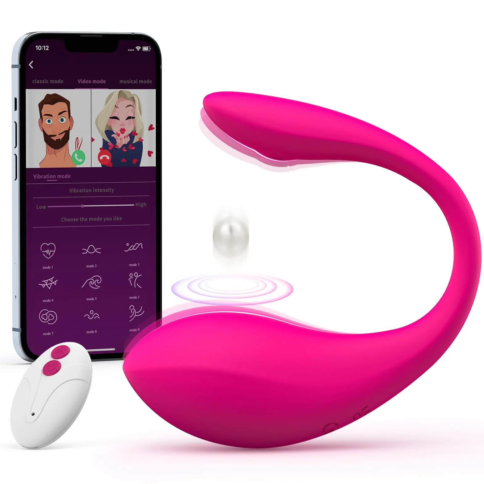 Vibratoreper Donna Wireless Uovo Vibrante Telecomandato Sex toys, App Ovetto Vibrante Donna Vibratori Portatili Stimolatore Clitoride Femminile Bullet G Spot Toys Sessuali per Mutandine Vibranti