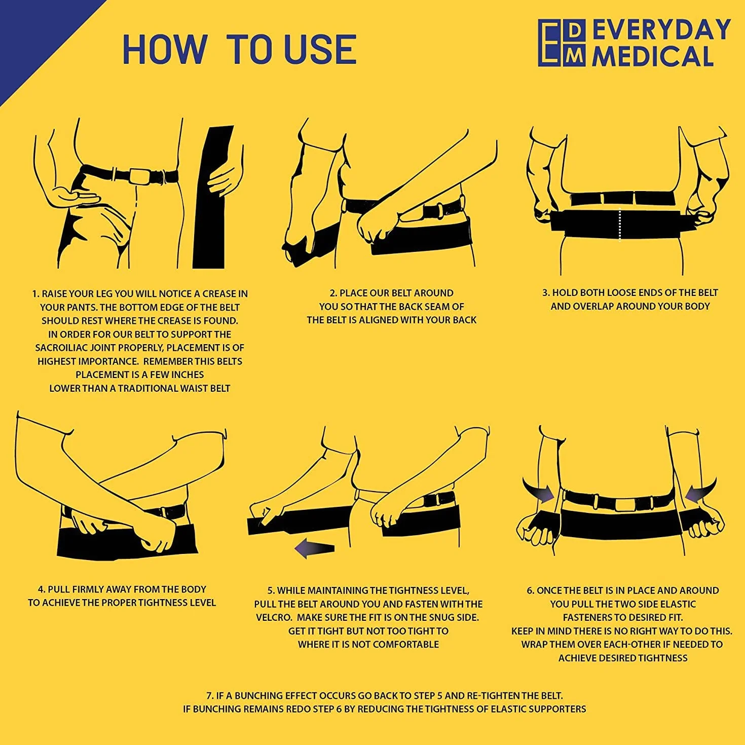 Cintura Sacroiliaca per Everyday Medical I Cintura di Supporto Sacroiliaca con Cinghie Supplementari I Donna e Uomo Supporto Anca per Sciatica e Pelvi I Sacroiliac Si Joint Support Belt I L/XL
