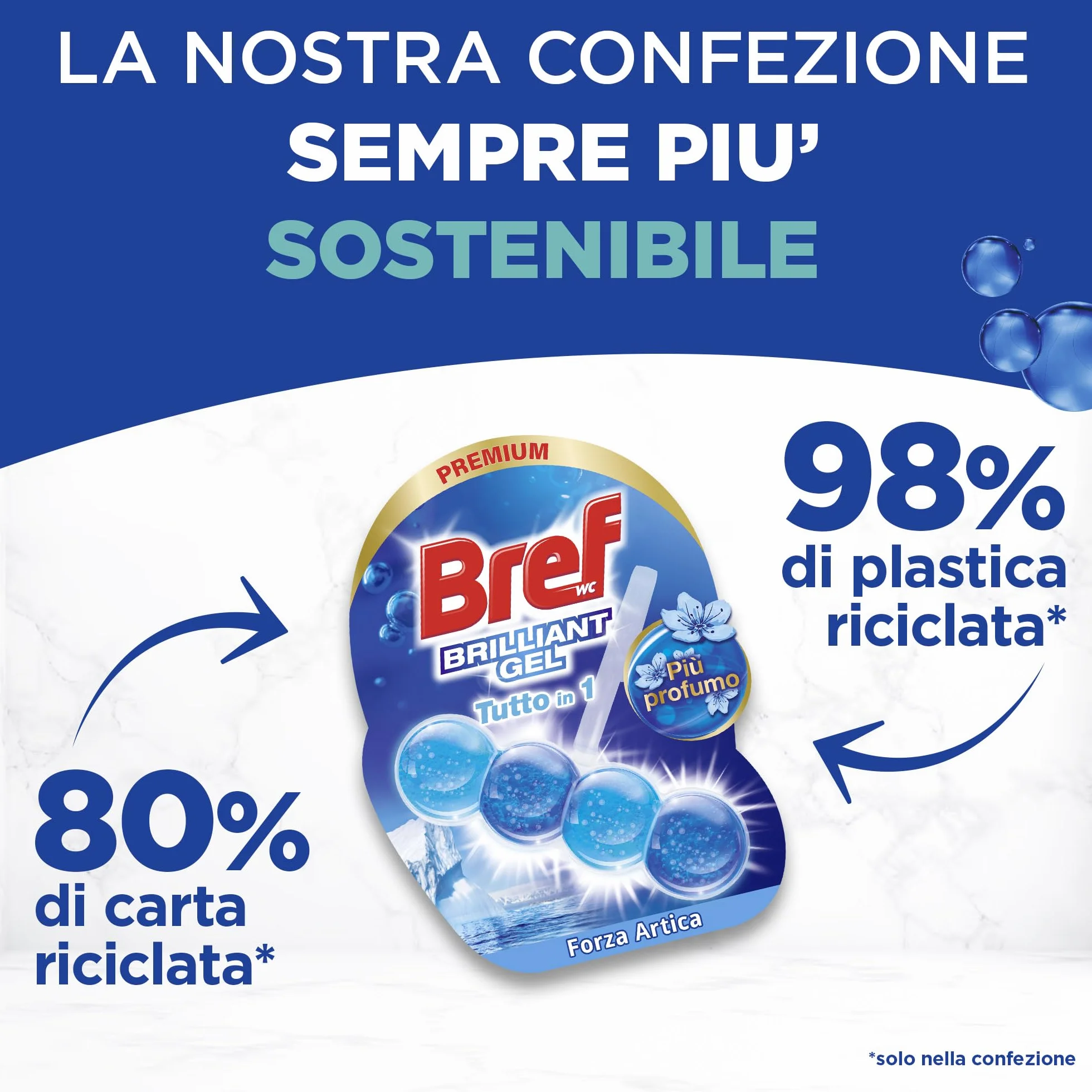 Bref Brilliant WC Forza Artica, 11 pezzi