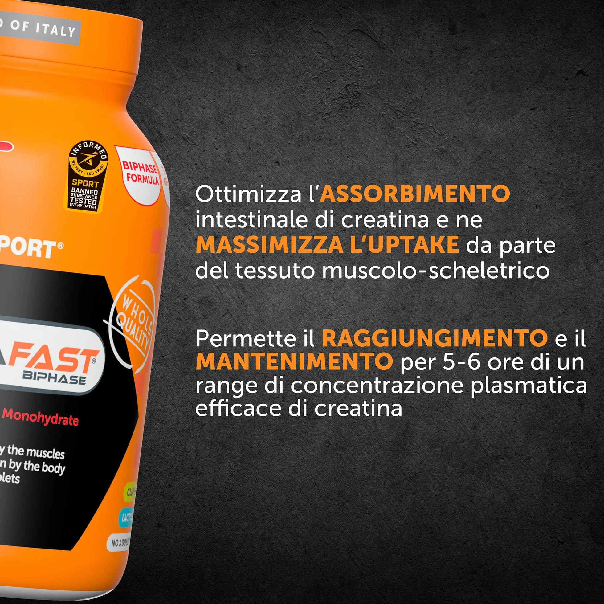 NAMEDSPORT Creafast 120 Compresse | Creatina Monoidrato per Performance e Recupero Muscolare | Integratore per Sportivi, Fitness e Bodybuilding | Pre e Post Workout