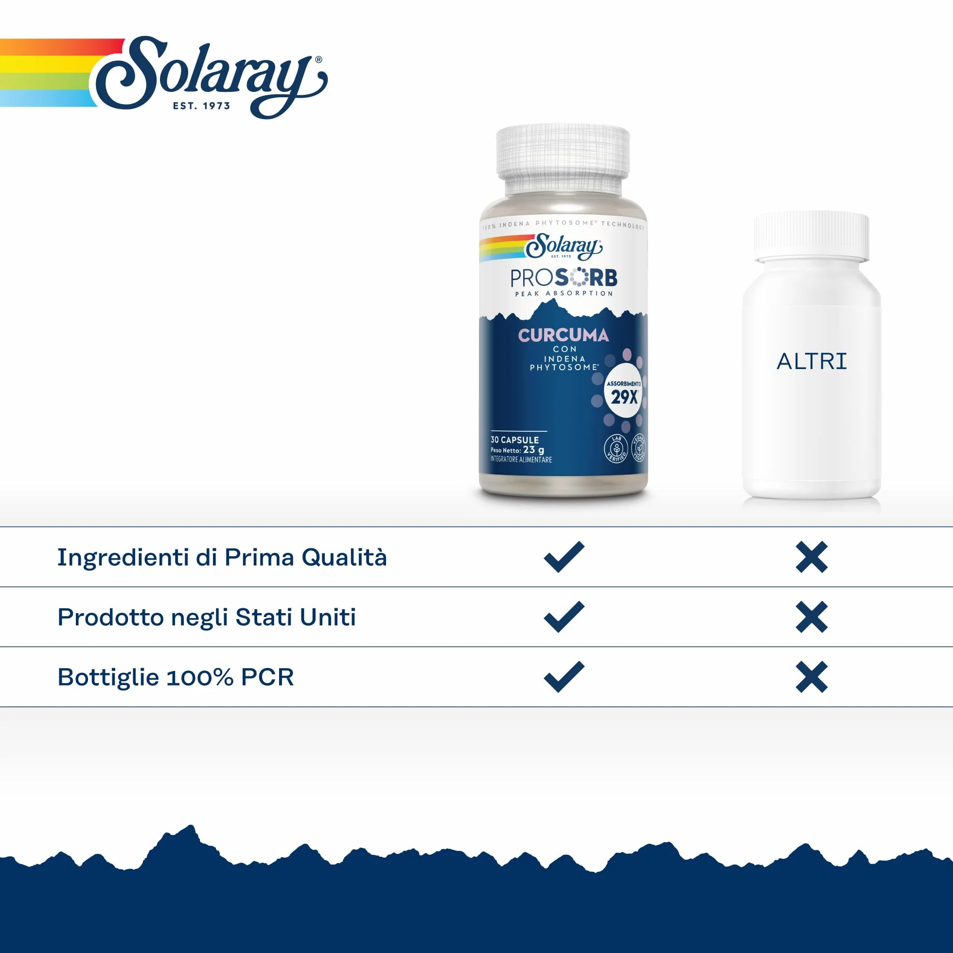 Solaray Curcumina Meriva® Fitosomiale 500mg 30 Capsule Vegane Biodisponibile