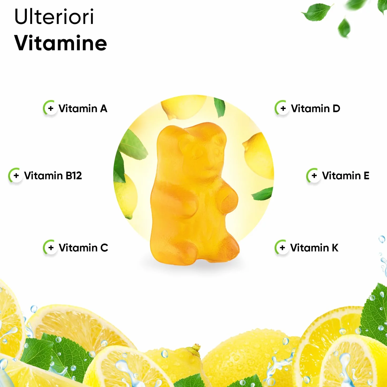 Caramelle Gommose L-Carnitina 3000 mg, 160 Gummies, con Vitamine A B12 C D E K, Vegane Senza Zucchero
