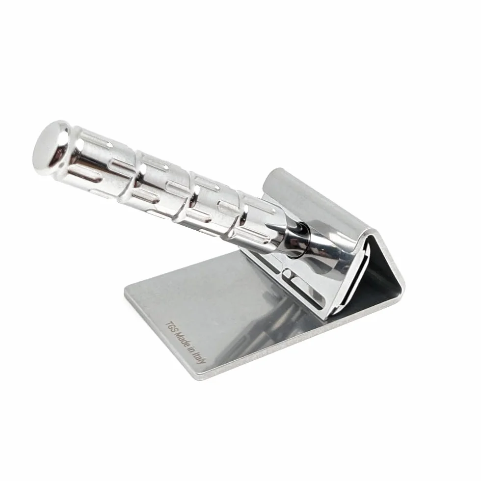 The Goodfellas' Smile Supporto per Rasoio di Sicurezza a Doppio Filo in Acciaio Inox 304 - Compatibile con Tutti i Modelli Standard - 100% Made in Italy