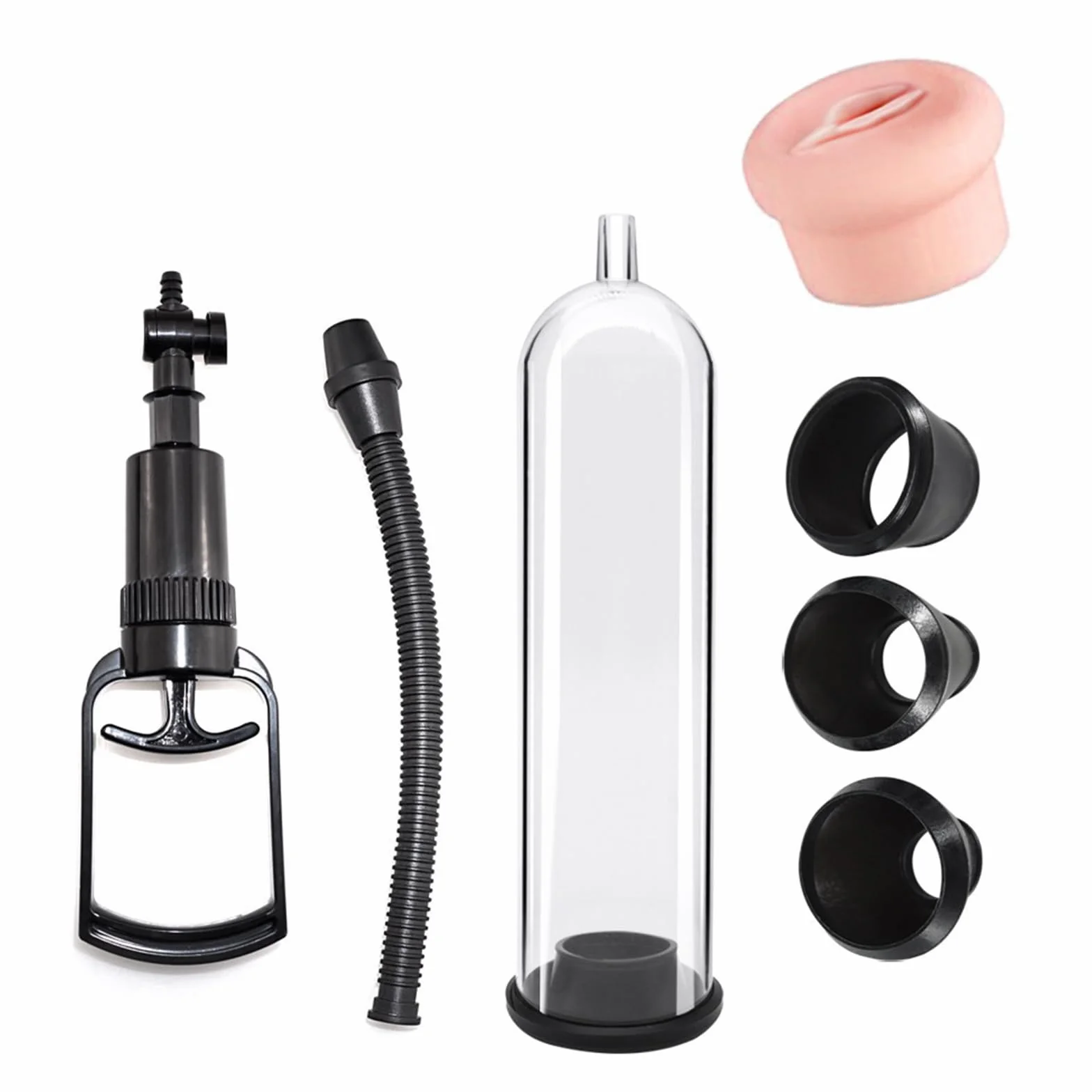BDSMLOVE pompa per pene con vagina, pompa a vuoto per uomini, masturvatore per uomo, vacuum device estensore per uomo per l'ingrandimento del pene, masturbatore sexy toys