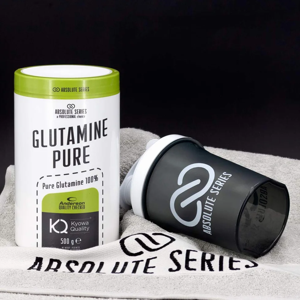 anderson L-Glutammina Pura vegetale in polvere, kyowa quality®, favorisce l'idratazione muscolare, absolute series GLUTAMINE PURE – made in italy