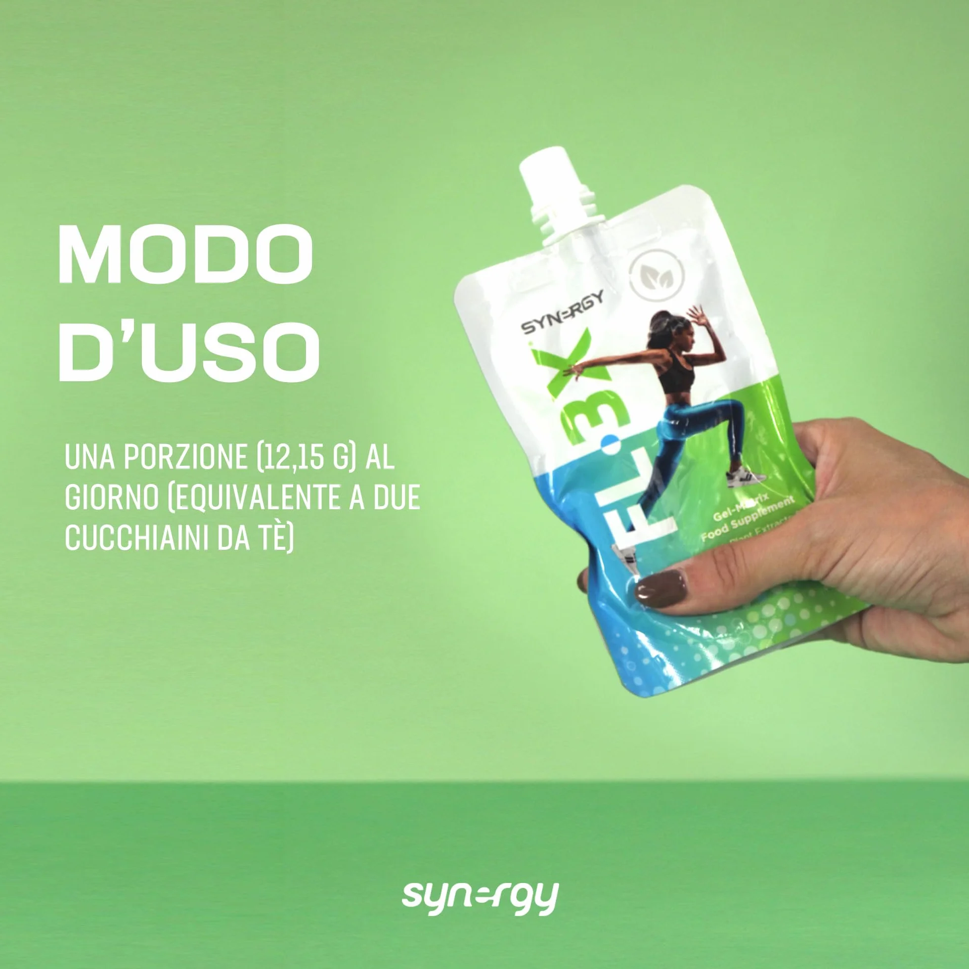Synergy WorldWide FL-3X | Integratore sportivo con 500 mg di glucosamina, 300 mh di condroitina e 125 mg di MSM | Salute della mobilità articolare | Senza glutine | 8 bustine | 96 dosi per confezione