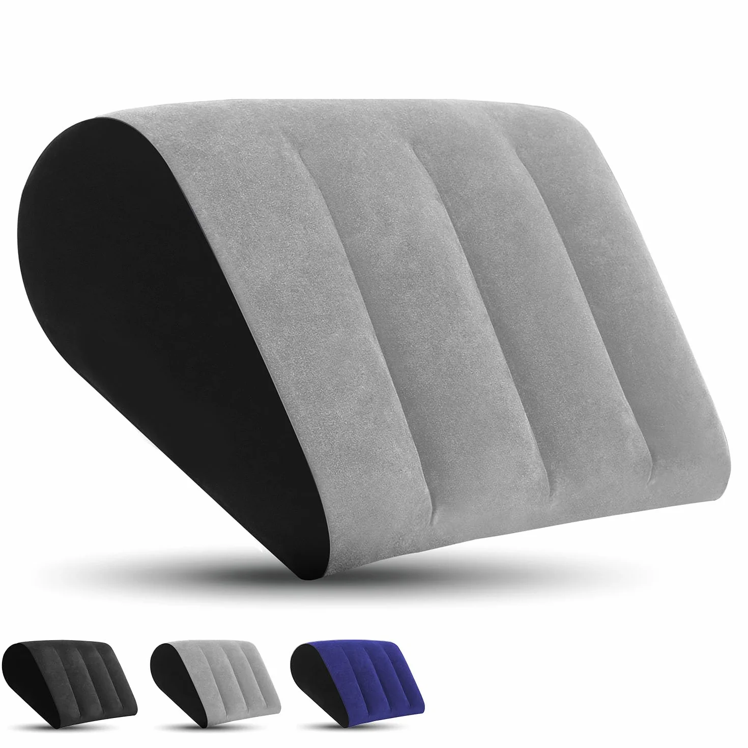 Prosixtoy Cuscino triangolare gonfiabile a cuneo lombare Rampe erotiche Giocattoli sessuali per coppie Mini Grigio