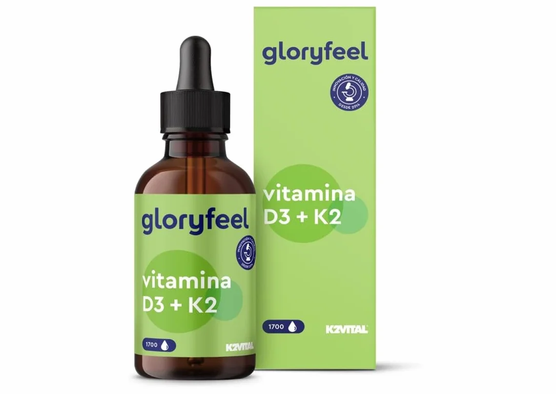 Vitamina D3 K2 50ml in Gocce, Eletto PRODOTTO DELL'ANNO 2025, Colecalciferolo 1000 UI per Goccia, Menachinone Premium 99,7+% All Trans MK7 (K2VITAL® di Kappa), Naturale con Pipetta Dosagocce