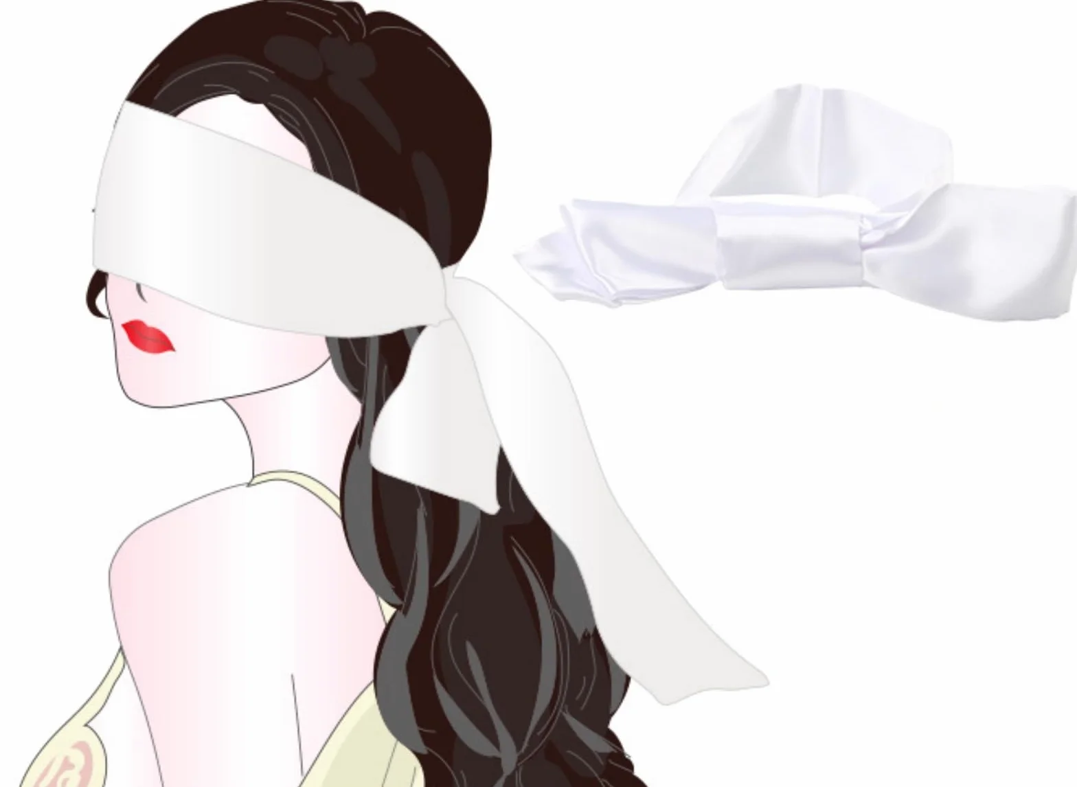 Bretelle in Raso per Maschera Occhi Giochi di Ruolo Coppia