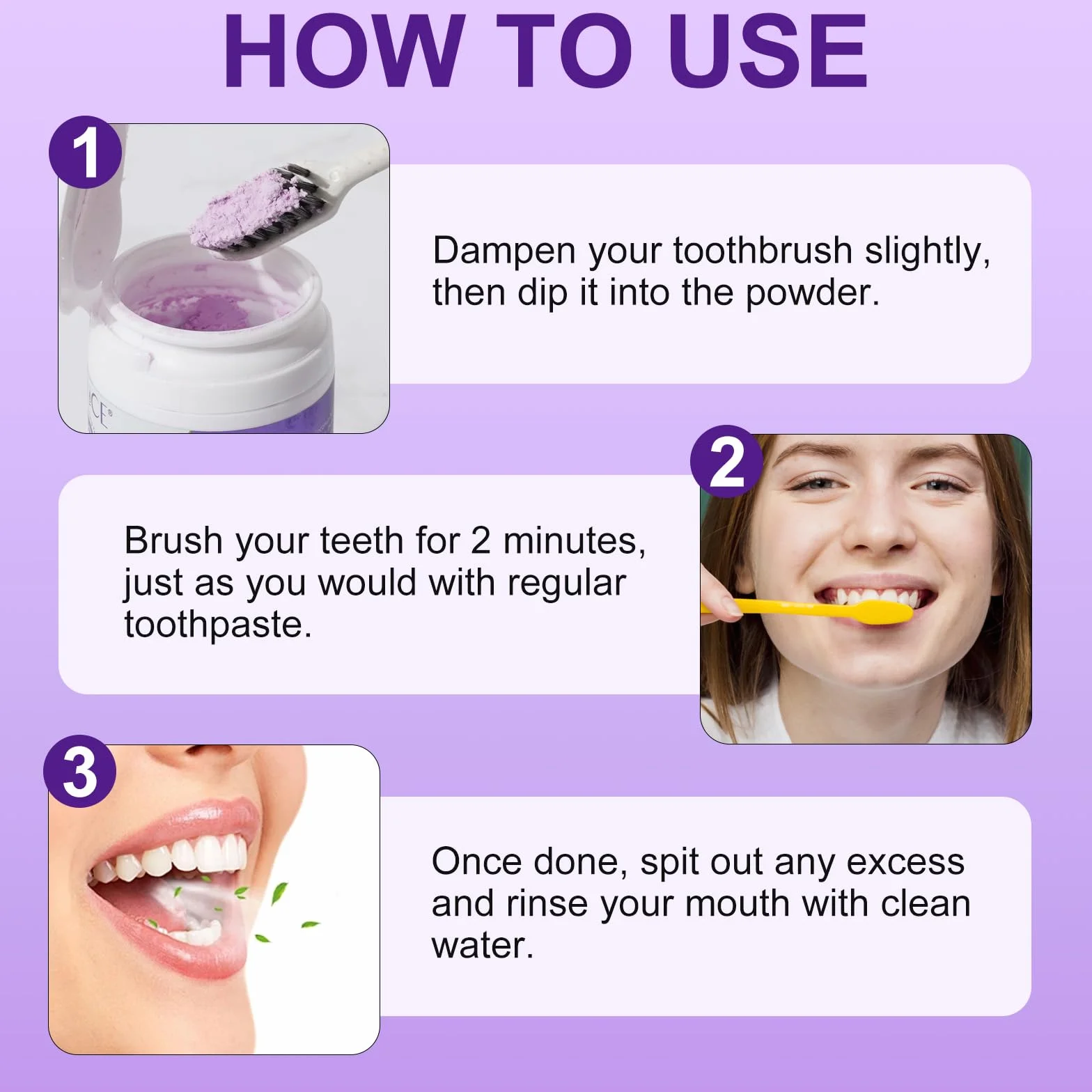 Polvere Sbiancante per Denti Minerale, Smacchiatore Sicuro per Smalto e Gengive