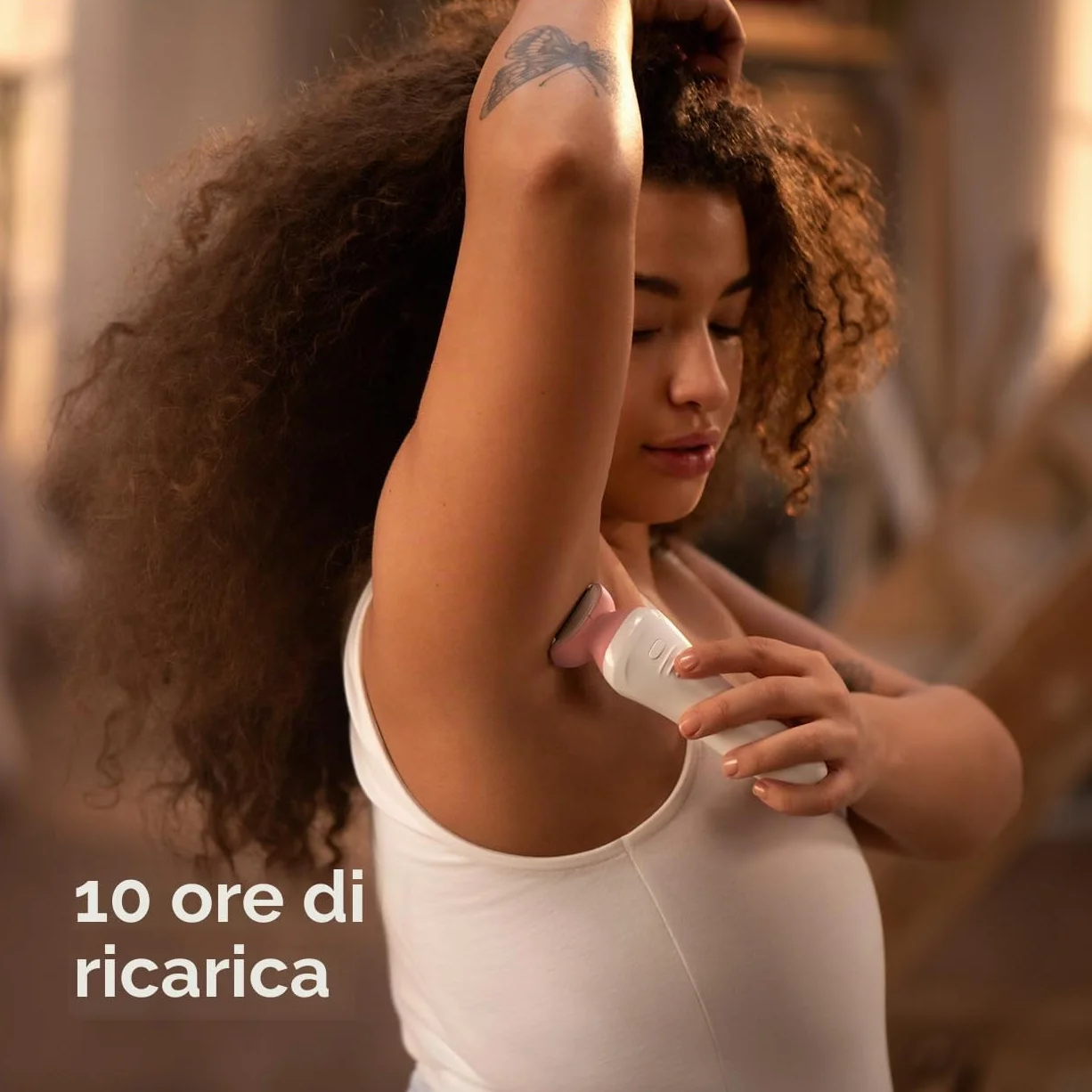Rasoio da donna Philips Serie 6000 - Rasoio cordless con 6 accessori inclusi Guanto esfoliante, rifinitore per zona bikini (Modello BRL146/00)