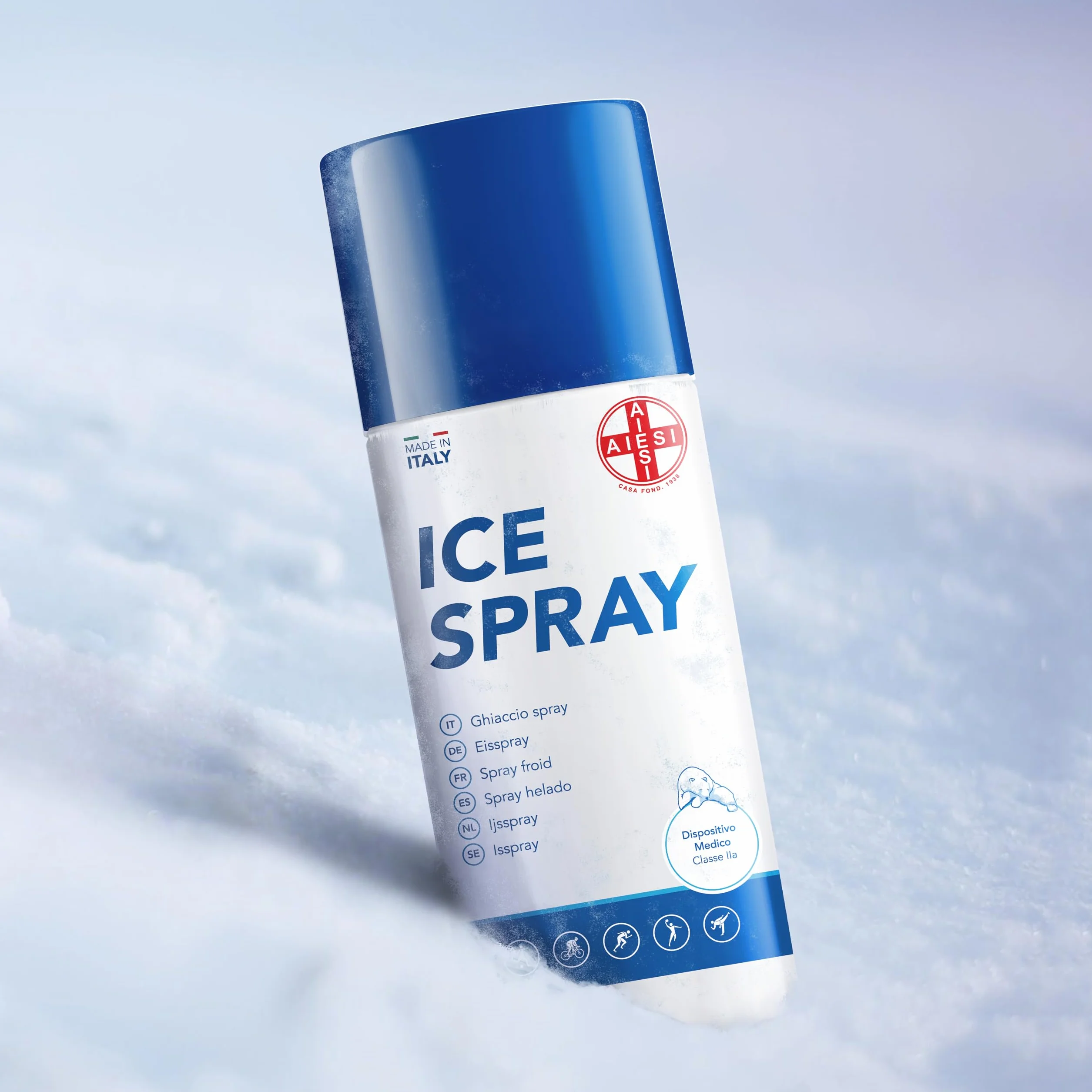 AIESI Ghiaccio Spray sport 6x400 ml al mentolo ICE SPRAY Made in Italy