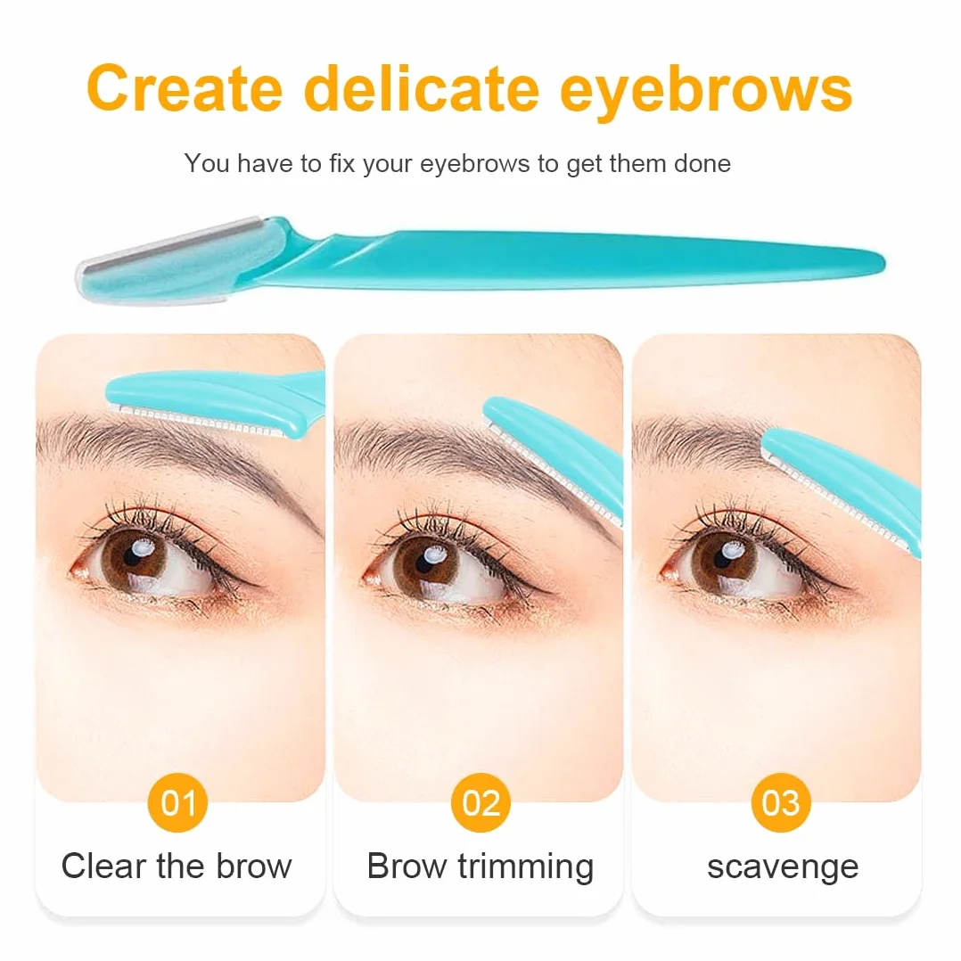 WeddHuis 9 Pezzi Rasoio Sopracciglia Rasoio Viso per Donne Eyebrow Shaper