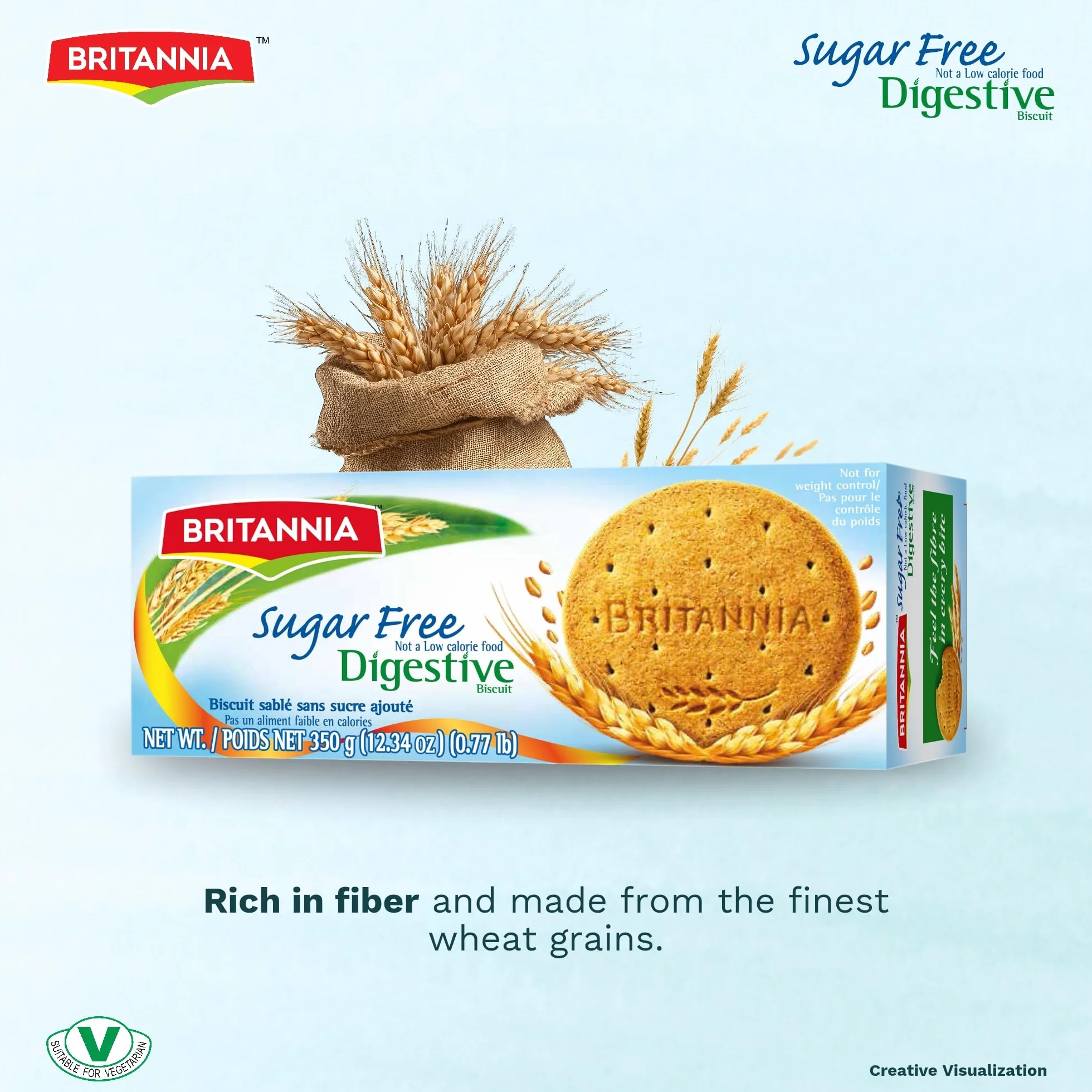 Britannia Digestive Sugar Free 350g